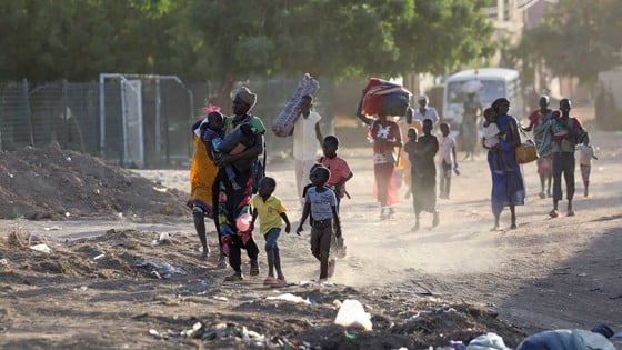 Människor på flykt i Sudan
